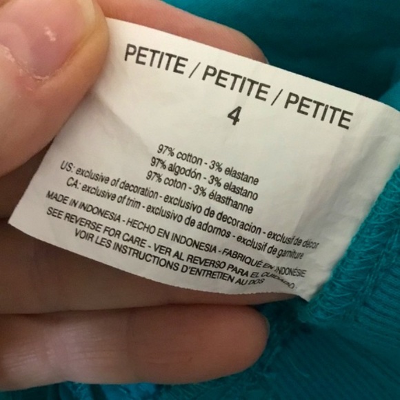 Gloria Vanderbilt Missy Teal Cargo Capris Size 4P Drawstrings Leg Elastic Waist - Picture 6 of 10